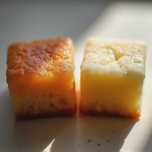 Two miniature cakes under natural light