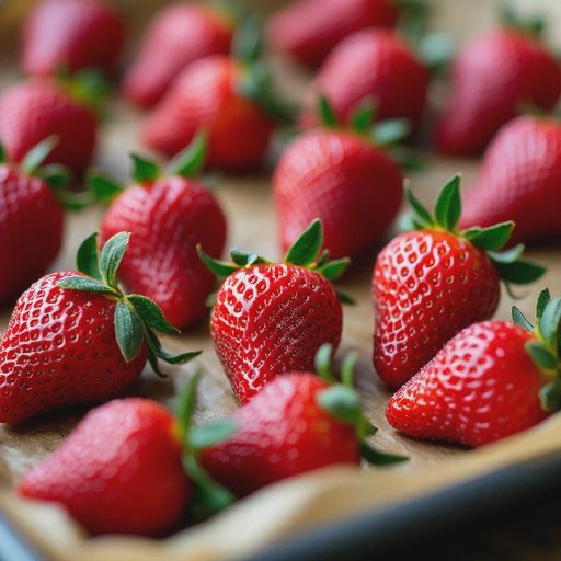 Some fresh strawberries.