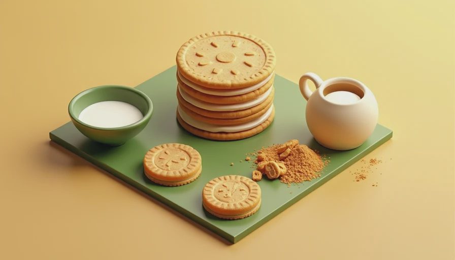 Illustration for cookies and cream cookies