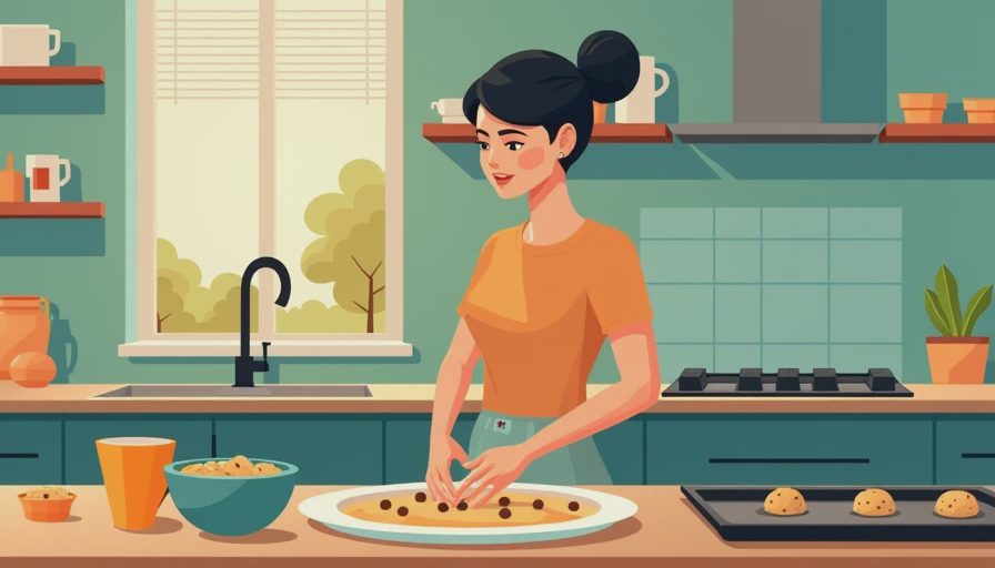 Illustration for small batch chocolate chip cookie recipe
