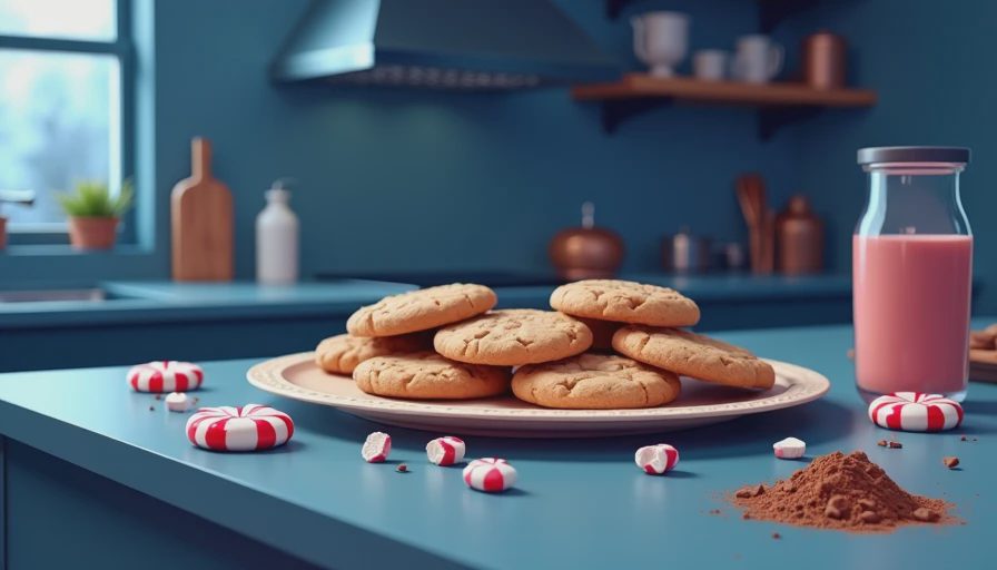Visual context for chocolate peppermint cookies