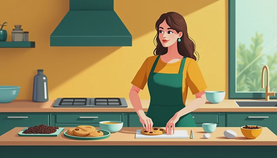 Illustration for choc chip biscuits no egg