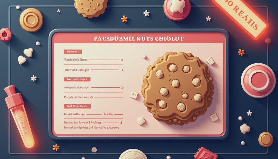 Recipe for Macadamia White Chocolate Cookies with Less Sugar