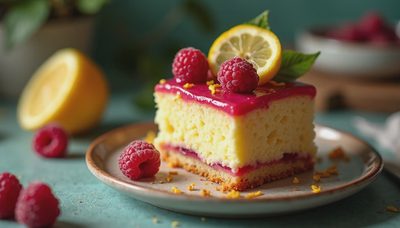 Lemon Raspberry Cake with Less Sugar and More Flavor