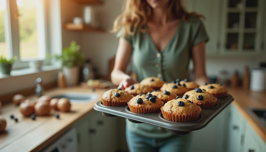 Illustration for to die for blueberry muffins