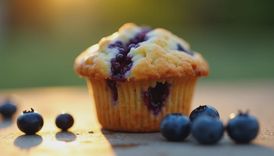 Visual context for to die for blueberry muffins