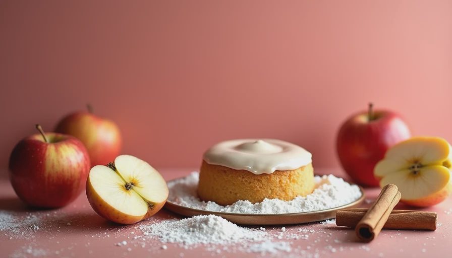 Visual context for apple fritter cake