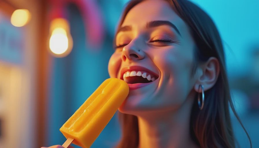 Illustration for mango popsicles